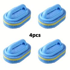 TEMU 4pcs/2pcs Sponge Eraser Tub And Tile Cleaner With Handle - Powerful Scrubber For Kitchen, Pool, Dishwashing And Cleaning