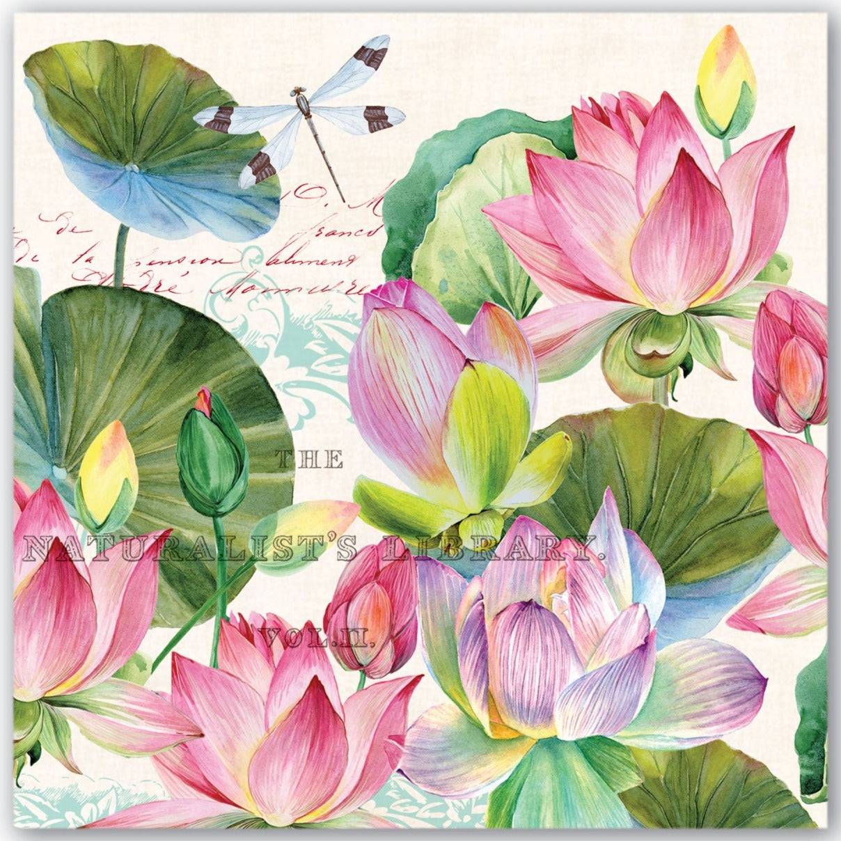Kaffe servietter Water Lilies - Luksus Papirservietter | Michel Design Works.