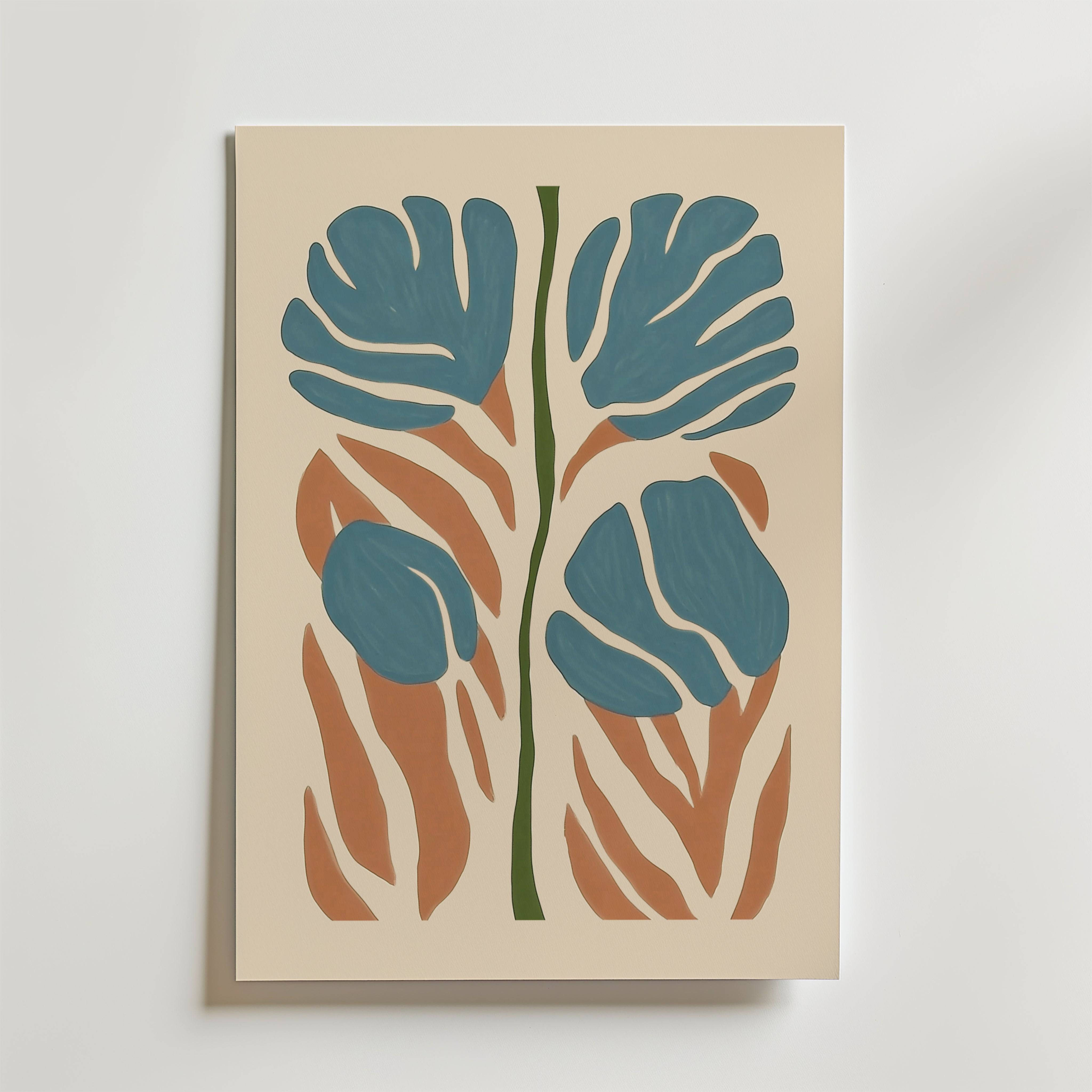 Abstract botanical Poster - Premium Canvas 50x70 cm