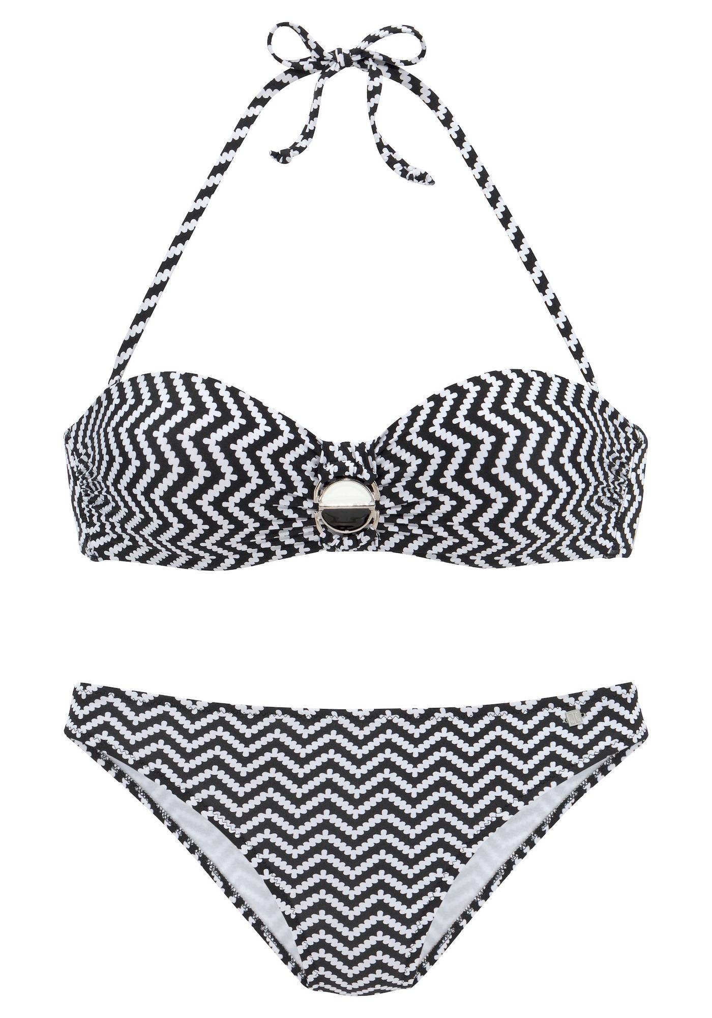 JETTE Bikini svart / vit