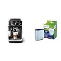 Philips 5400 Series Helautomatisk Espressomaskin - LatteGo Mjölksystem, Svart (EP5441/50) & Philips AquaClean Kalk- och Vattenfilter, Passar Philips Helautomatiska Espressomaskiner, (CA6903/10)