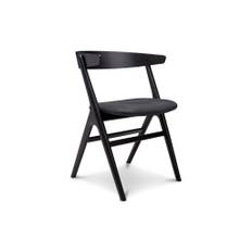 Sibast Furniture - Sibast No.9 Dining Chair - Spisebordsstol - Black Oak / Dunes Anthrazite Leather - W52,5 x H73,5 x SH45 cm