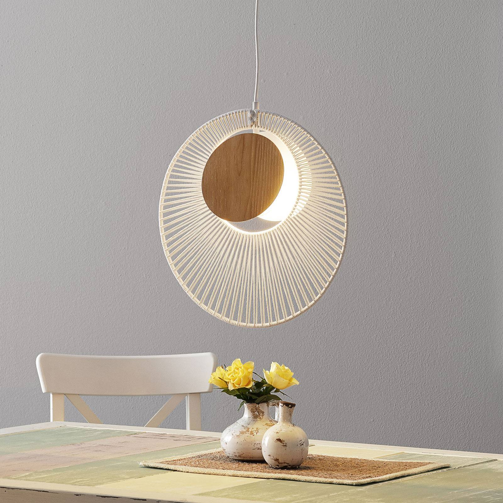 Forestier Design pendellampa Oyster, dimbar, Vitt / opal, Vardagsrum / matsal, Metall, Design, Pendellampa