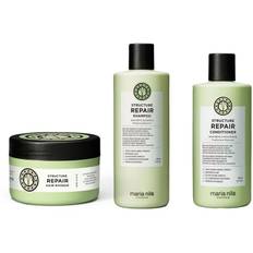 Maria Nila Structure Repair Trio Masque 250 ml, Conditioner 300 ml, Shampoo 350 ml