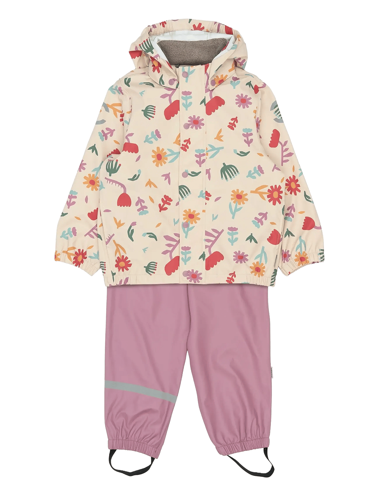 MIKK-LINE Pu Rain Set Aop W. Susp/104 | Pink | 116