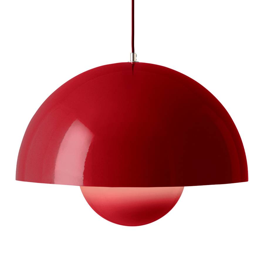 Flowerpot VP2 Pendel - Vermilion red.