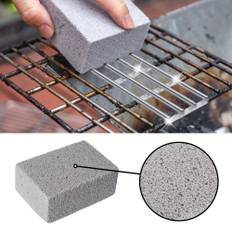 TEMU Bbq Grill Cleaning Brick - Pumice Stone For Barbecue Rack & Outdoor Kitchen, Non-scratch, Easy To , Essential Bbq Tool, Grill Cleaning Brick
