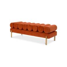 Oxley Bench Savona Orange Velvet