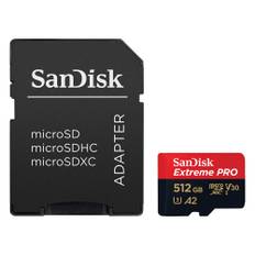 Sandisk MicroSDXC Extreme Pro 512GB 200MB/s A2 C10 V30 UHS-I