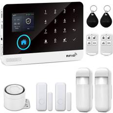 Alarmsystem til hjemmet med touch-skærm - 4G alarm inkl. sensor - Alexa og Google Assistant