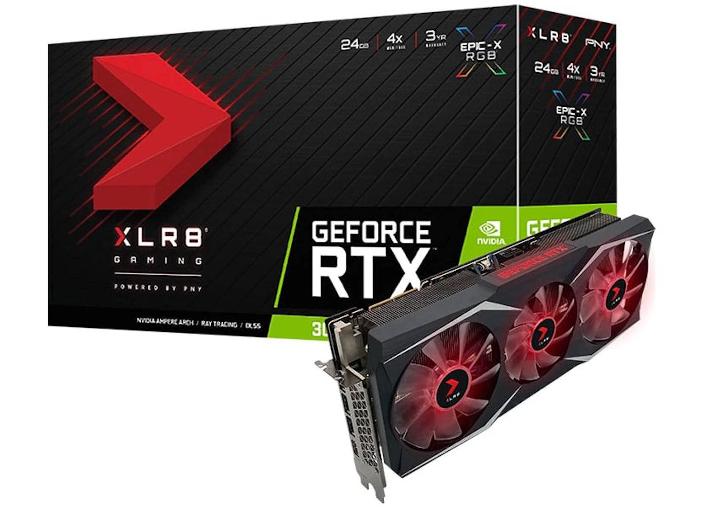 NVIDIA PNY GeForce RTX 3090 Ti Gaming UPRISING 24G Graphics Card VCG3090T24TFXMPB - One Size (One Size)