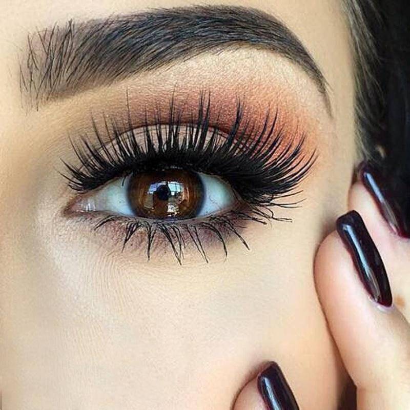 5 par handgjorda svarta voluminösa lösögonfransar Makeup Mycket tjocka Långa falska ögonfransar Extension T