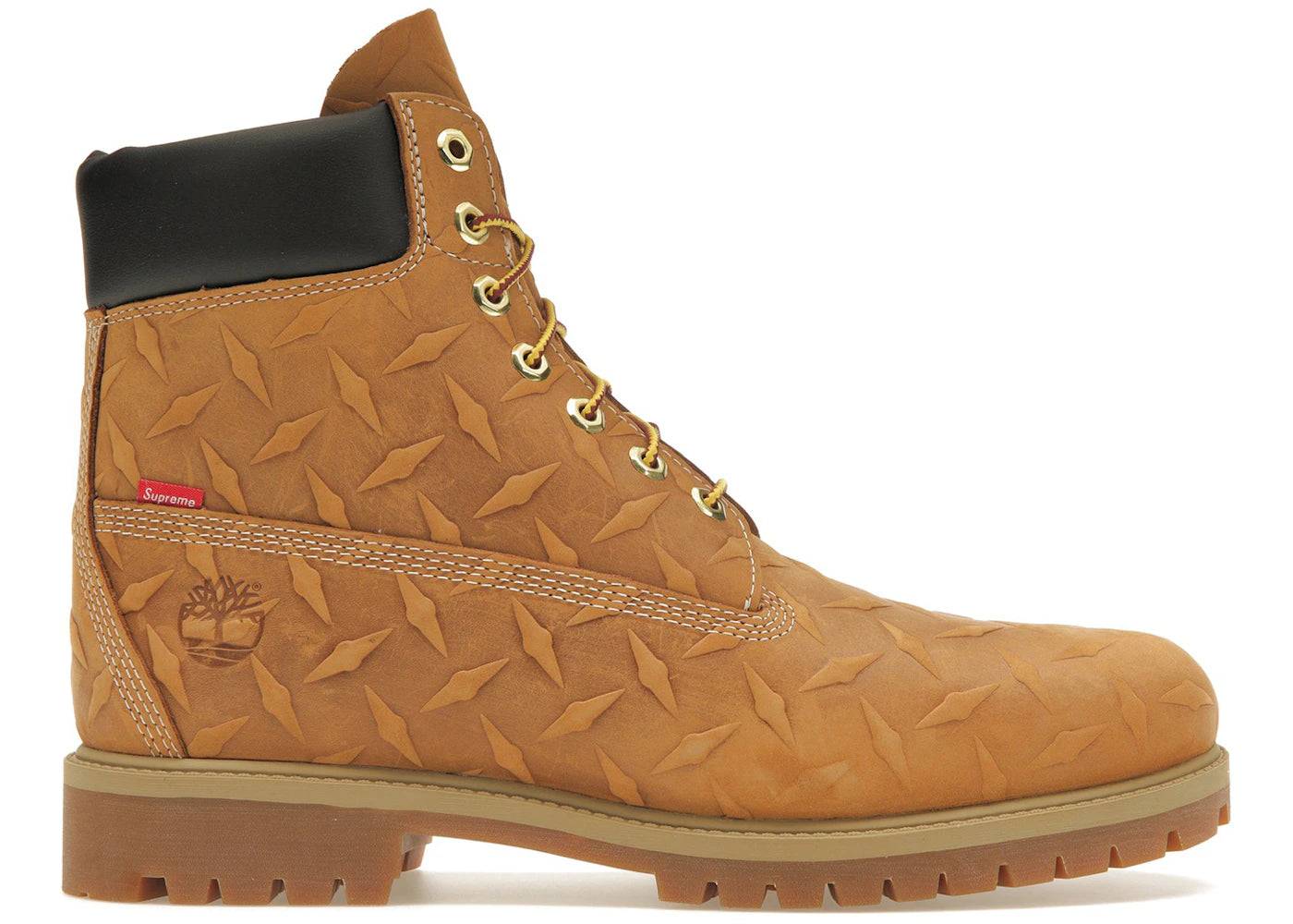 Timberland 6" Premium Waterproof Boot Supreme Diamond Plate Wheat - UK 5.5