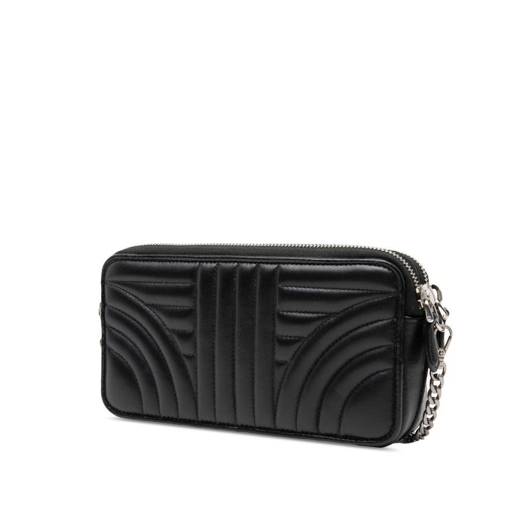 Prada Vintage Crossbody Bag Stl.  - Black (L 9.50cm x W 18.50cm x D 4cm)