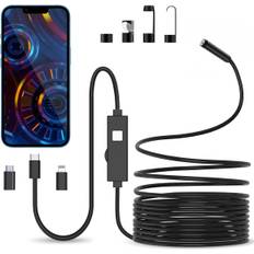 Endoskop / inspektionskamera til mobiltelefon - Med 5 Meter ledning & 8 LED - 1080P HD - Hurtig levering