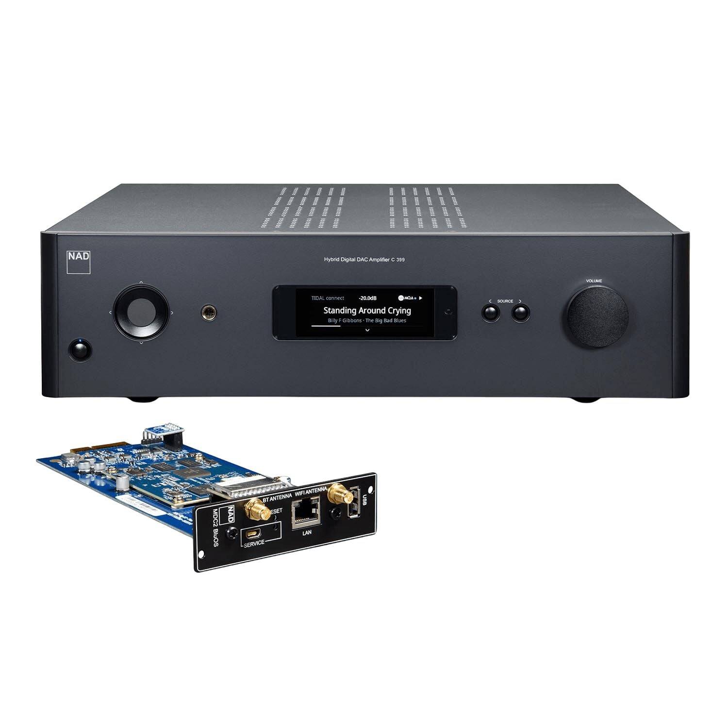 NAD C 399 + NAD MDC2 BluOS-D Stereoforstærker med streaming - 3 års medlemsgaranti