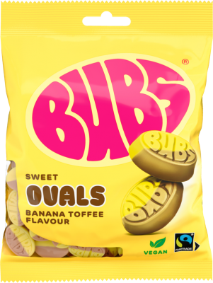 Bubs Sweet Ovals Banana Toffee 90g