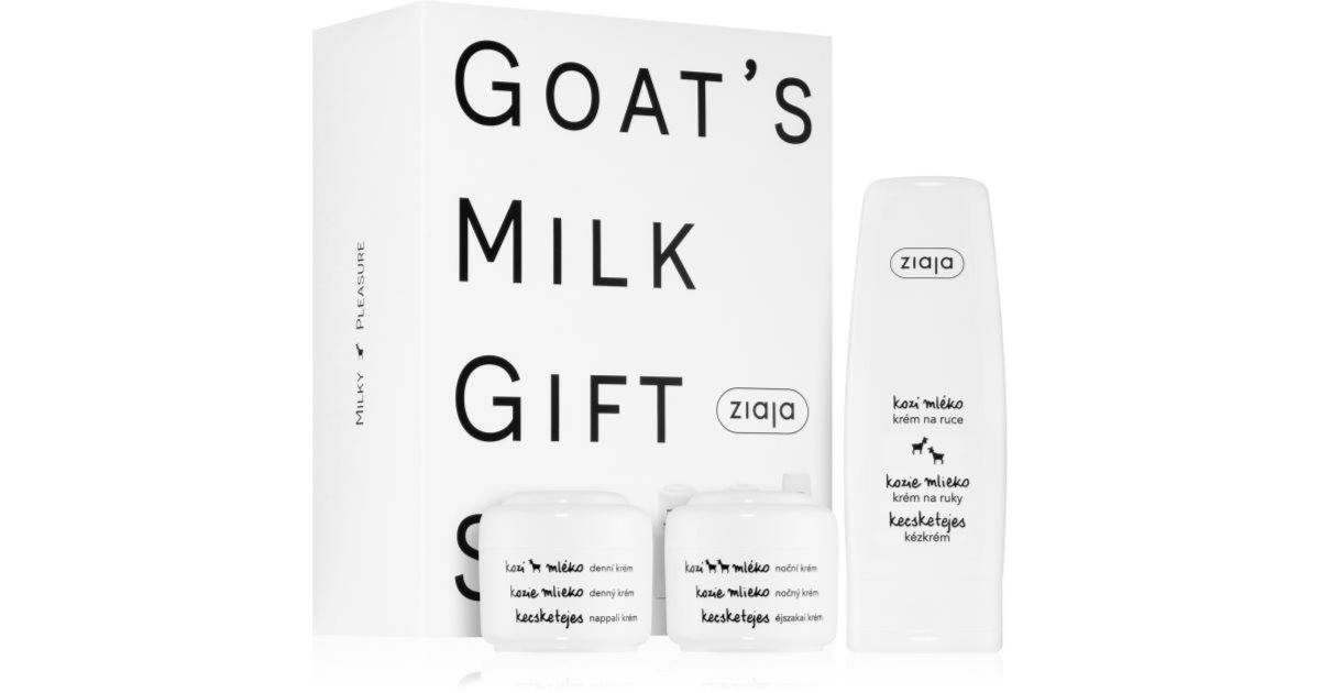 Ziaja Gåmjölk Presentset för Torr Hud Dagkräm 50ml + Nattkräm 50ml + Hand- och Nagelkräm 80ml
