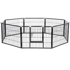 Xxl Heavy Duty Puppy Playpen, 8 Paneler, 80 X 60 Cm, Grå