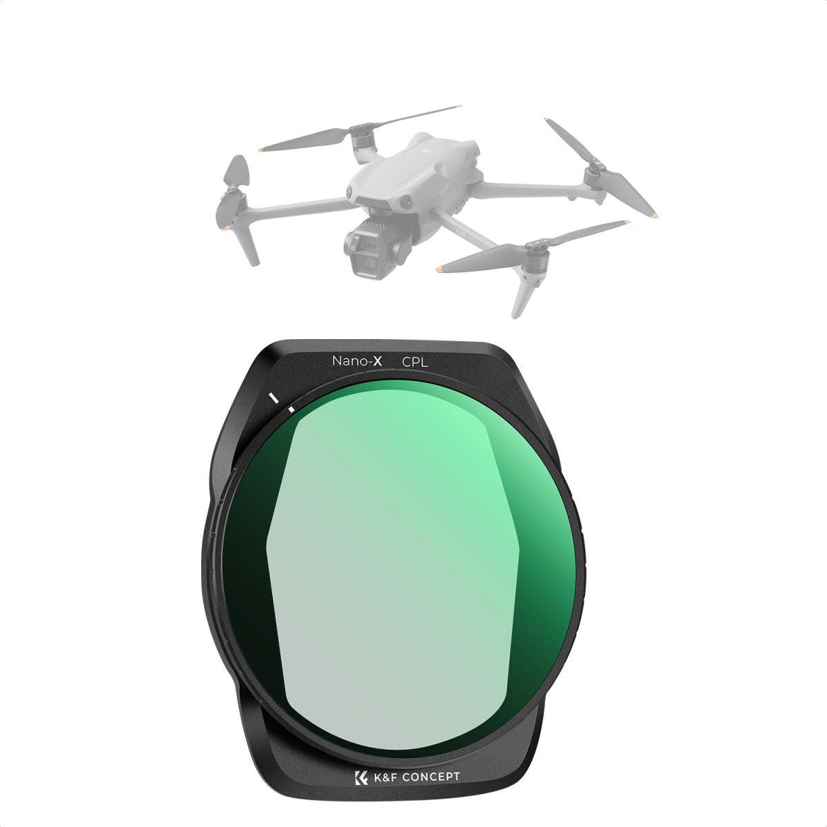 KENTFAITH K&F Concept CPL Filter Compatible with DJI Air 3S, Drone Lens Polarizers Filters for Air 3s, Lightweight Multi-Coated Top Optical Glass Filter Drone Camera Lens Accessories