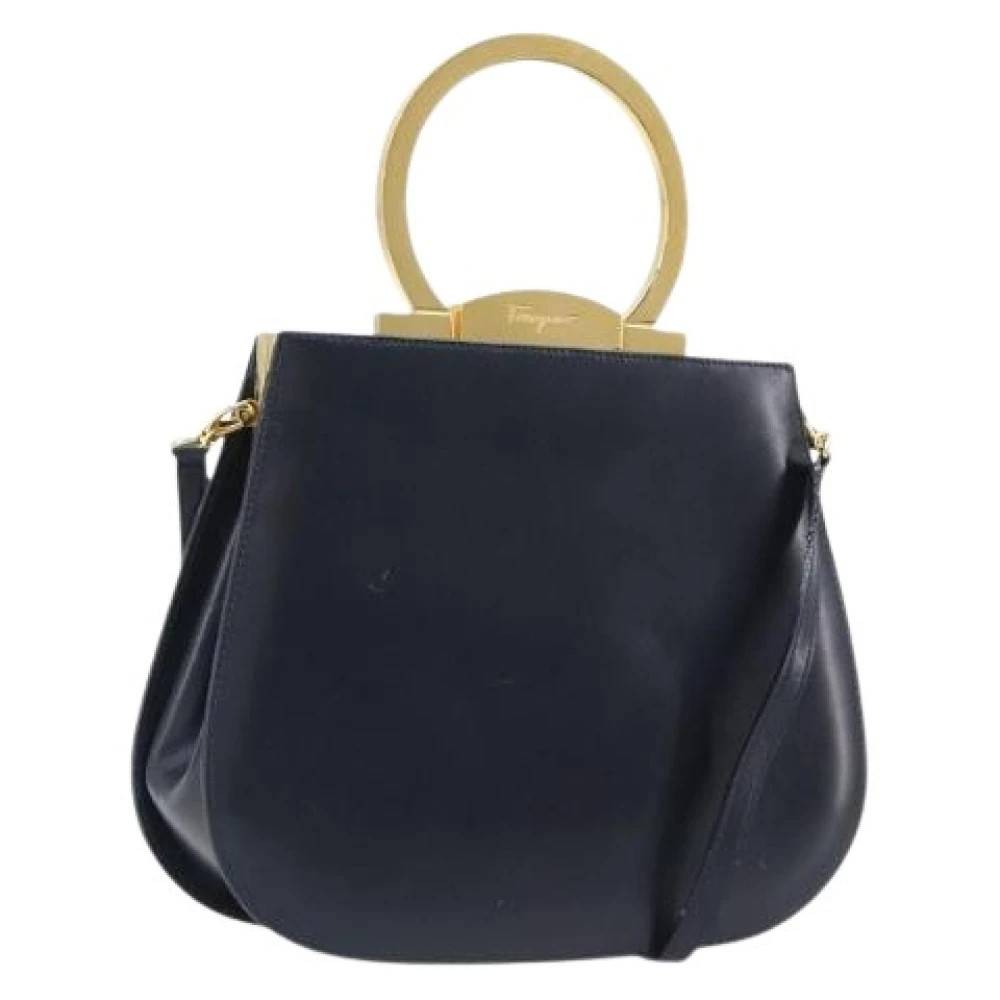Salvatore Ferragamo Pre-owned Pre-owned Laeder hndtasker - Vintage - Dame - Blå - ONE SIZE -