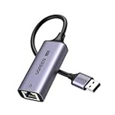 UGREEN USB 2.5G LAN-adapter Ethernet-adapter USB 3.0 till RJ45 2500Mbps Gigabit nätverksadapter på aluminium kompatibel med Switch, NAS, Xbox, Laptop, PC under Windows 11/10/8, macOS etc.