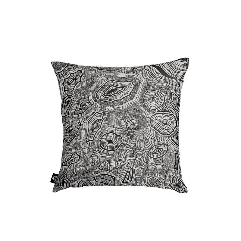 Kudde 40 x 40 cm - Malachite Black/White