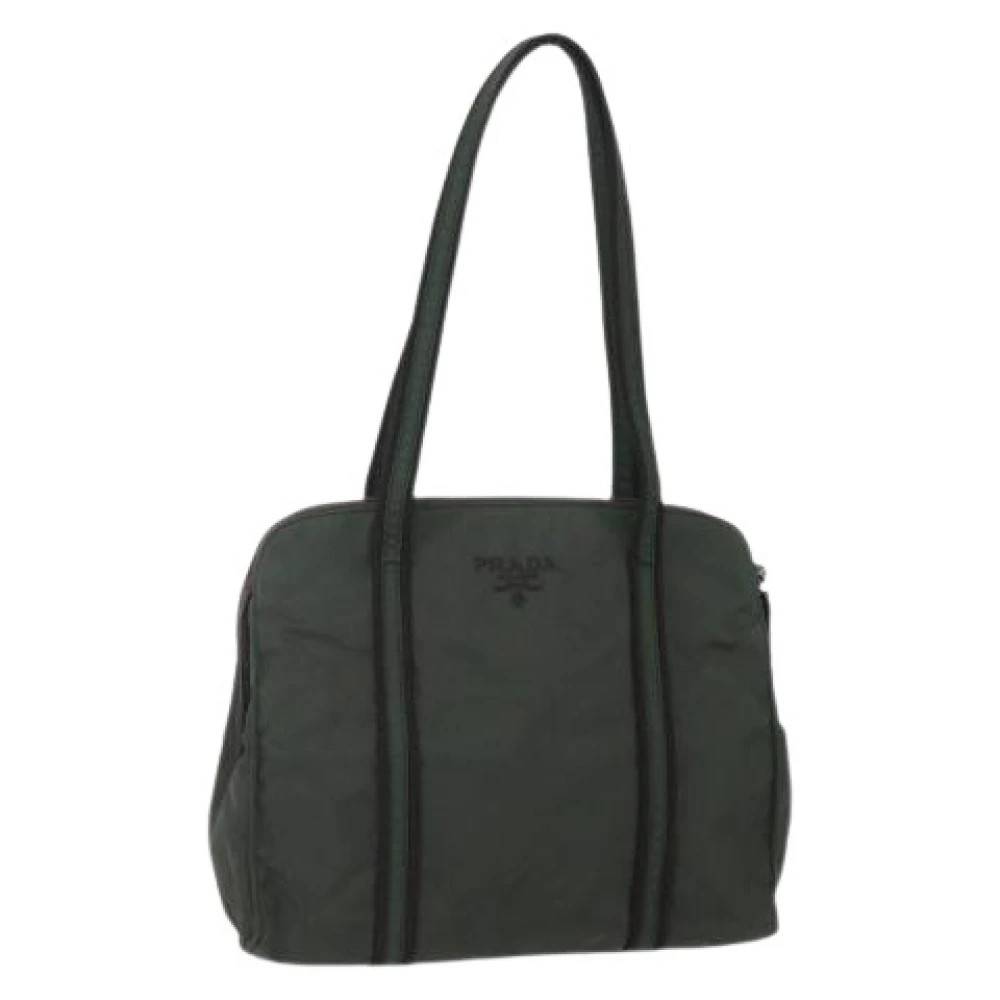 Prada Vintage Pre-owned Nylon Skuldertaske - Vintage - Dame - Grøn - ONE SIZE - Uld