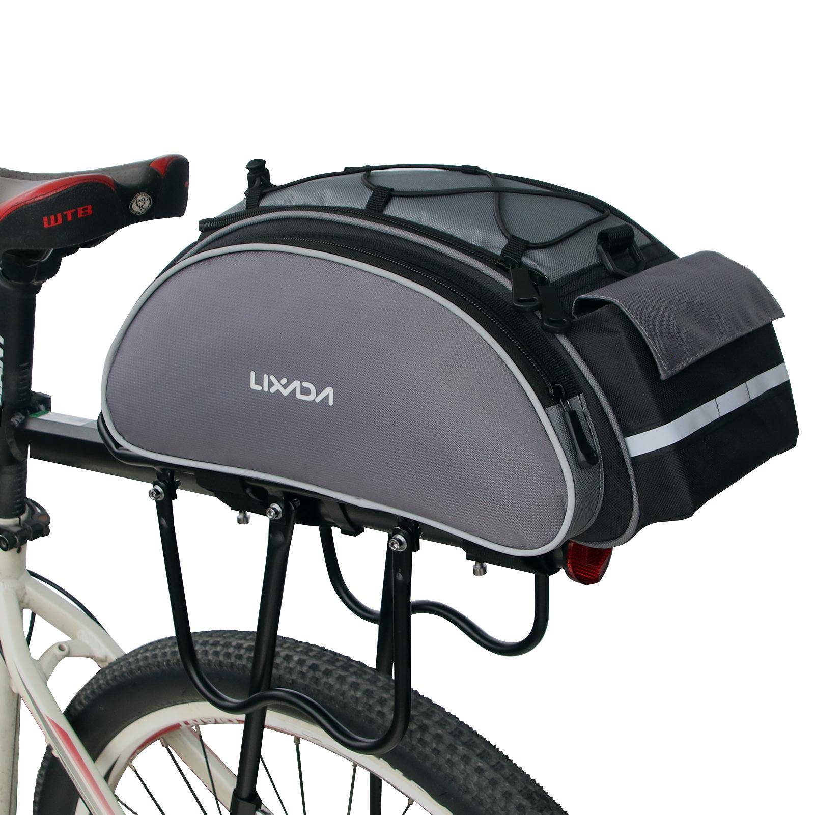 Lixada 13L multifunktionell cykelväska baksätesväska för utomhuscykling cykelhållare sätesväska bak baklucka