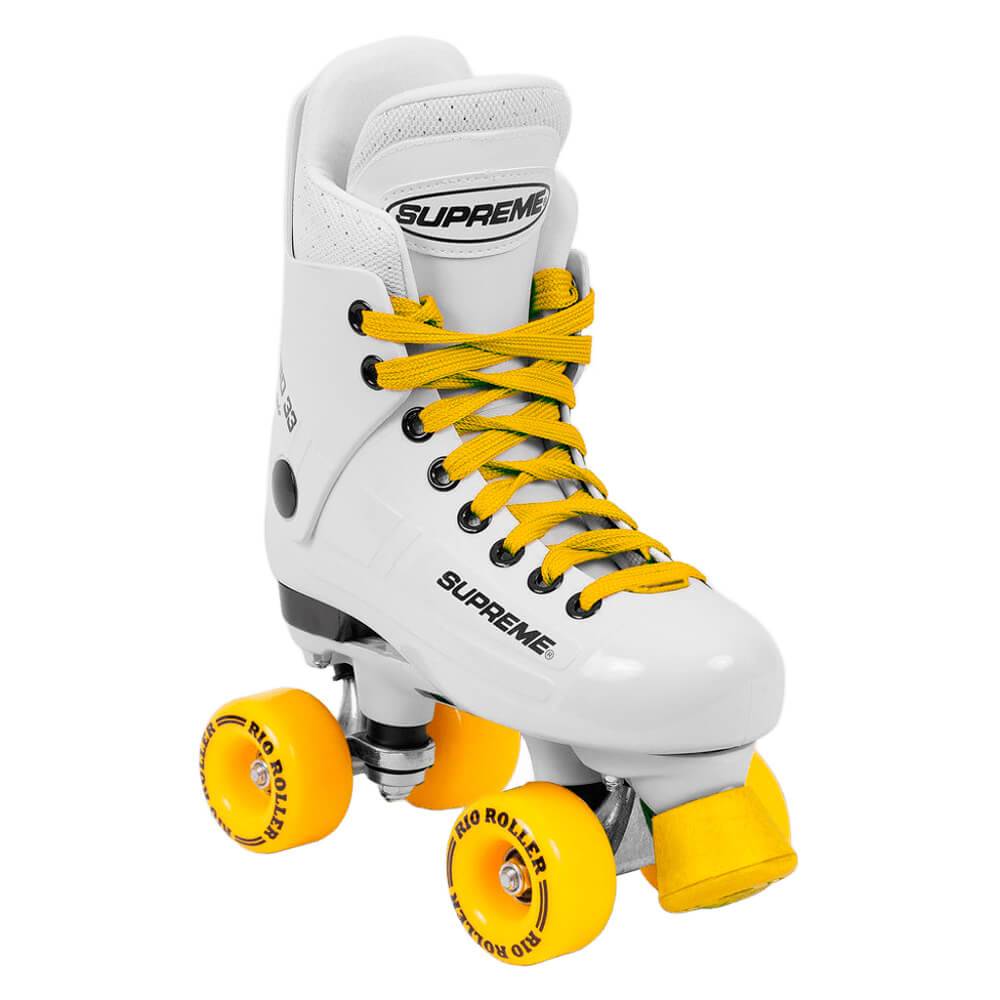 Supreme Turbo 33 Nylon Side-by-Side Rulleskøjte Hvid/Gul