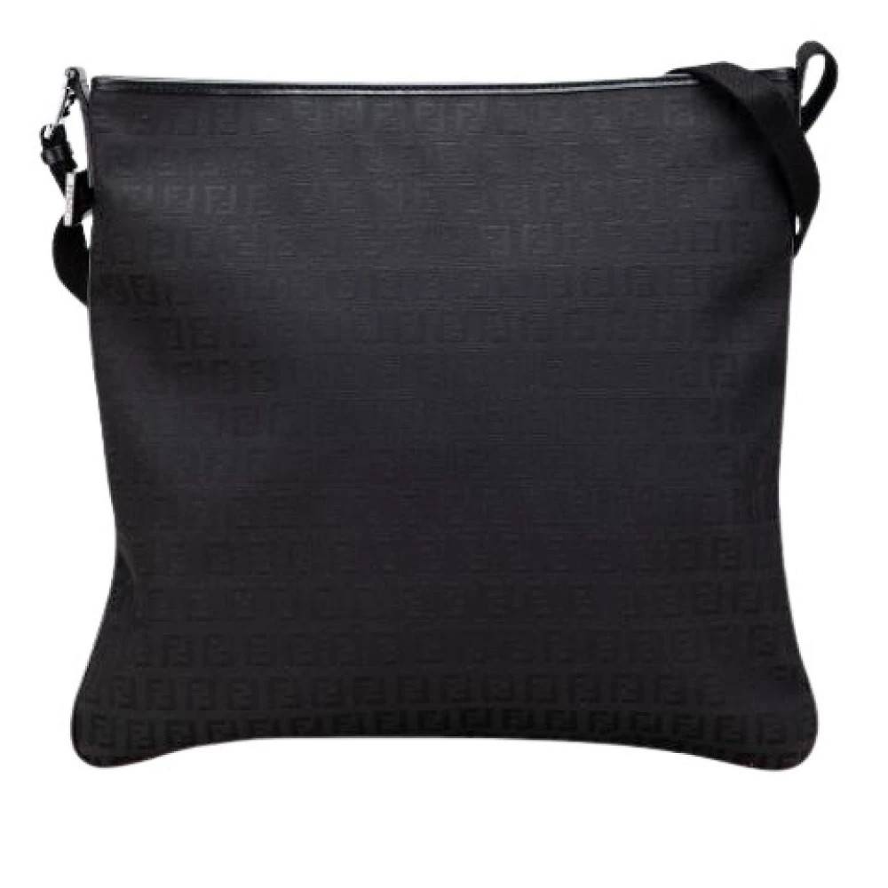 Fendi Vintage Pre-owned Canvas Crossbody Bag - Vintage - Dame - Sort - ONE SIZE - Læder