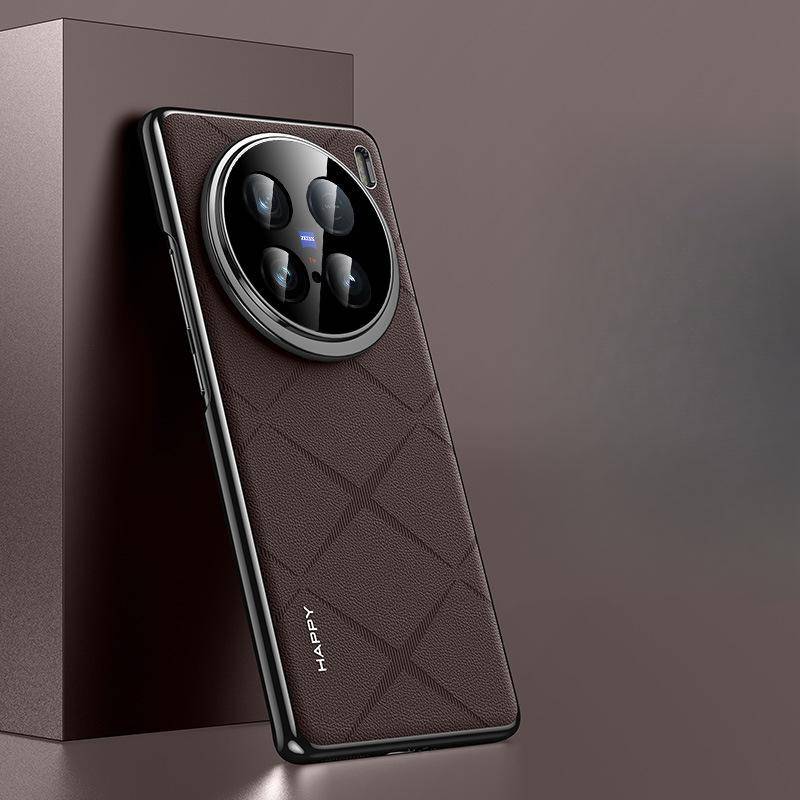 Applicable To Vivox100s Mobile Phone Case X100ultra Business 100pro Lens Full-inclusive Men's Leather Case vivo X100 ultra