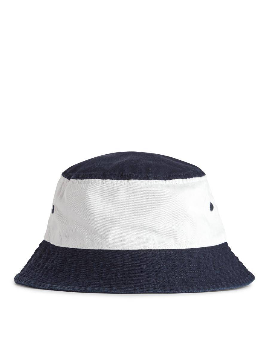 ARKET Colour-Blocked Bucket Hat -Blue, 116/140