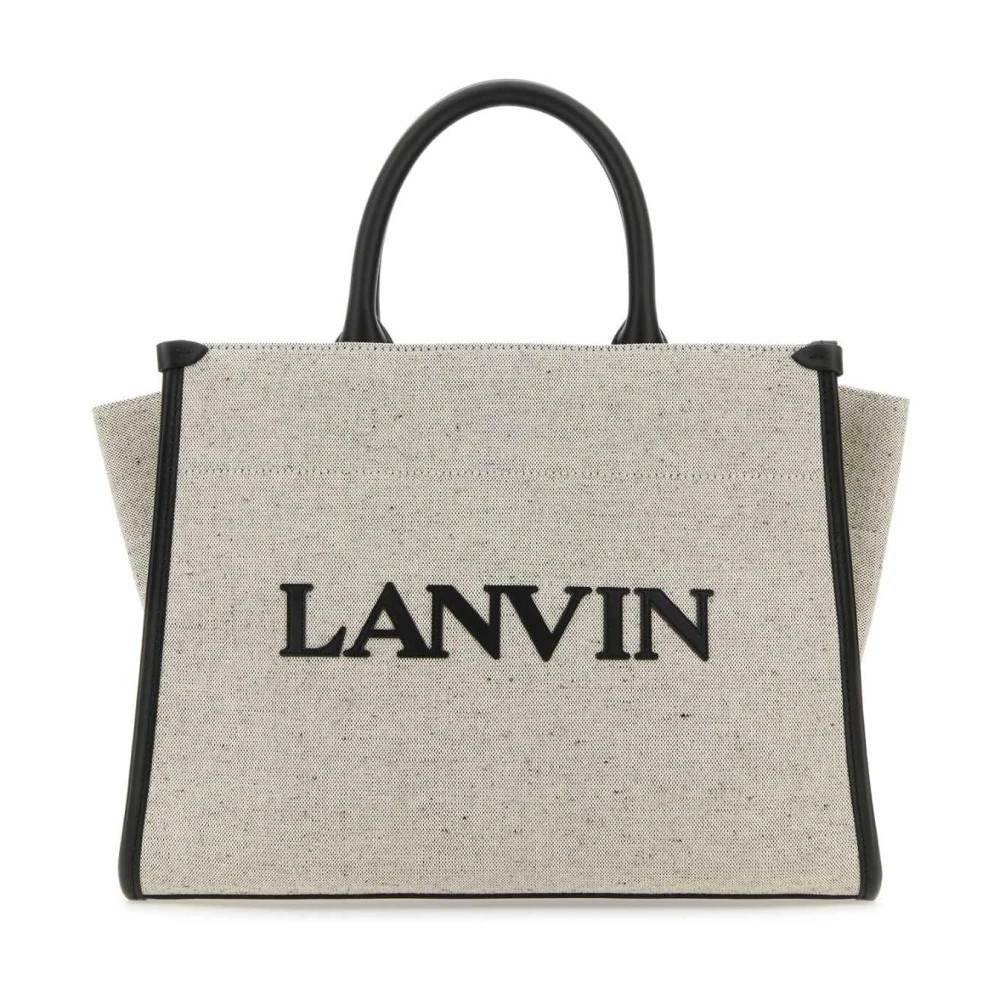 Lanvin Two-tone Canvas Small In & Out Shopping Bag - Tasker - Dame - Beige - ONE SIZE - Bomuld