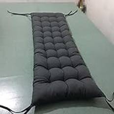 Utomhus uteplats schäslong kudde tjock vadderad bänk loveseat soffa schäslong gungstol kudde för trädgårdskomfort (mörkgrå 50 x 170 cm)