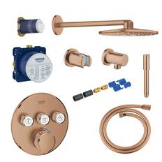 Grohe Grohtherm SmartControl 310 brusesæt til indbygning i børstet warm sunrise