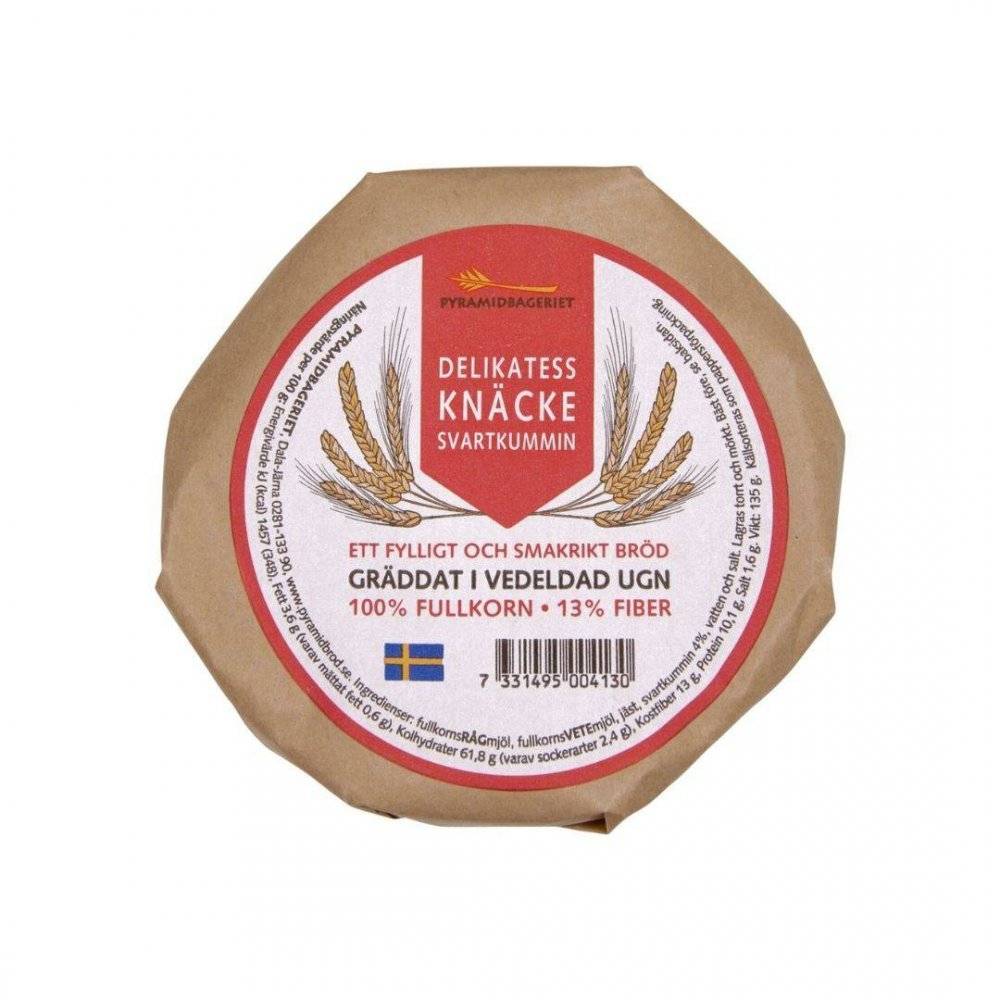 Pyramidbageriet - Delikatessknäcke Svartkummin135 g