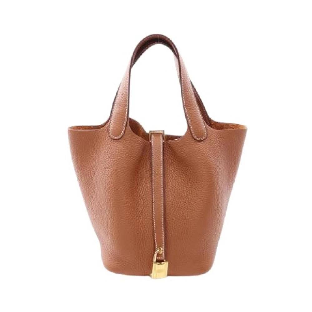 Hermès Vintage Pre-owned Vintage Bucket Bag - Vintage - Dame - Brun - ONE SIZE - Læder