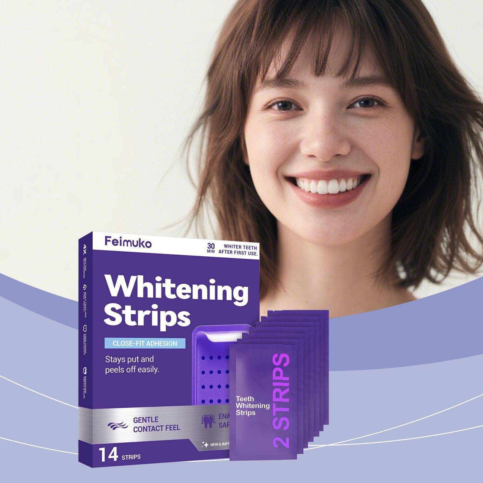Brand New Purple Teeth Whitening Kit – Remove Plaque & Stains Instant Color Corrector Yellow Teeth Oral Hygiene Care for Women Men