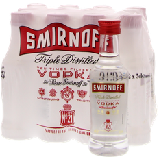 Smirnoff Red Vodka 37,5% 12x5 cl.