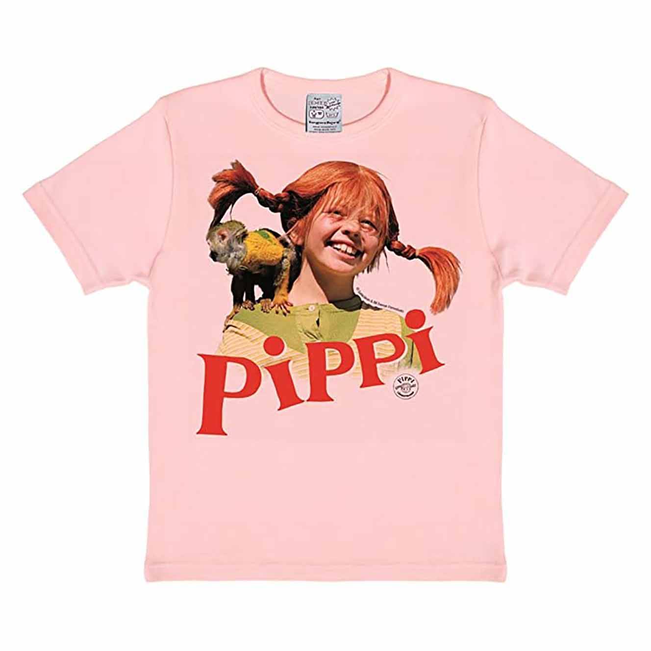 Pippi Langstrømpe Børne T-Shirt - 80-86