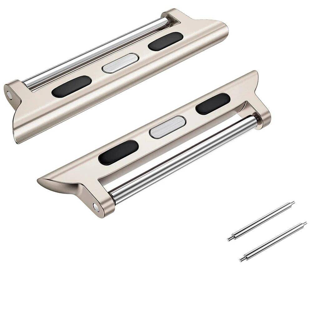 Klockbandskontakt för Apple Watch ultra 2 49 mm 45 mm 44 mm 42 mm 41 mm Adapter för iWatch Ultra Series 9 8 7 6 5 22 mm breddremmar rosa guld färg