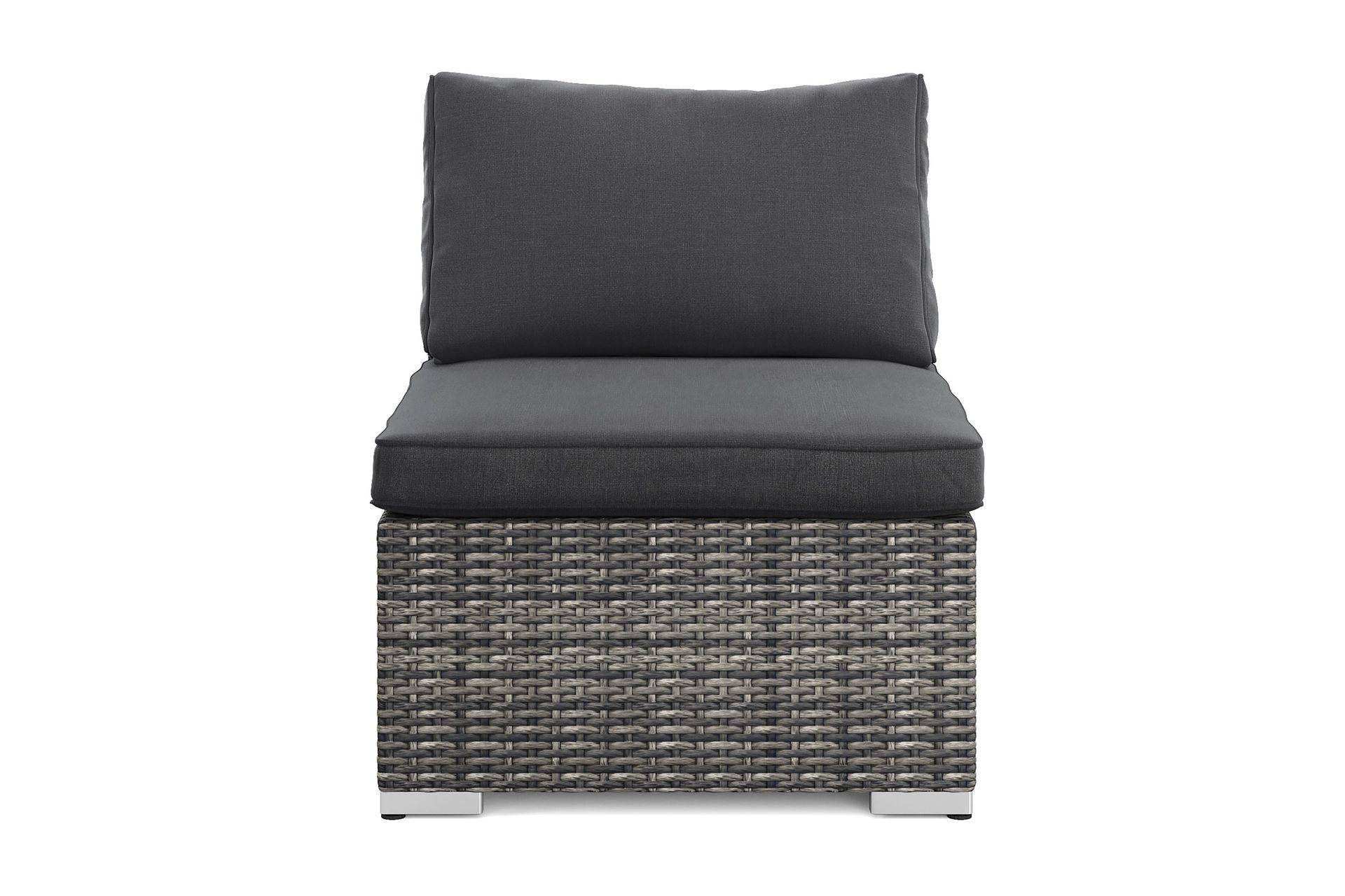 Comfort Garden Wisconsin Mittmodul utomhus i konstrotting med vattenavisande dyna - Grå Mittmodul utesoffa