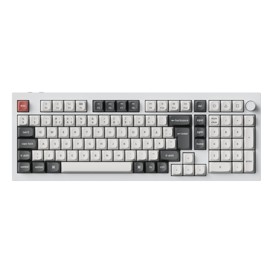 Keychron Q5 Ultra 96% 8K Wireless Tri-Mode White Keychron POM Red