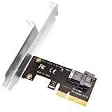 GLOTRENDS PCI Express 4.0/3.0 X4 Host Adapter Card med SFF-8643 Mini-SAS HD 36Pin-kontakt för U.2 (SFF-8639) PCIe SSD, stödjer Intel 750 2,5 tums U.2 SFF SSD