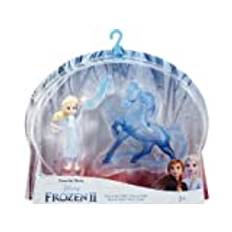 Frozen II docka box: Elsa och häst nokk + tillbehör - minidocka kollektion modell + 1 kort