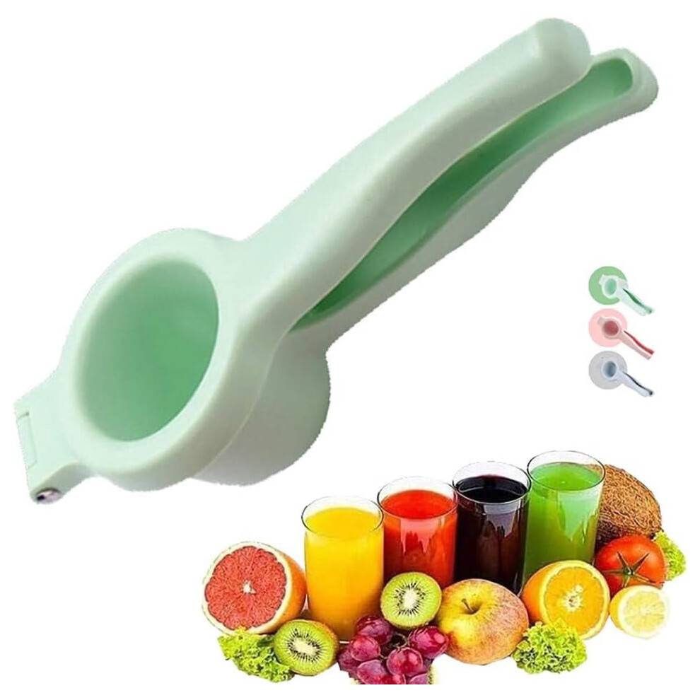 Citronpresser - Frugtjuiceklemme, Håndpresser til citron, Fortykket plastik appelsin-citronklemme, Citruspresser, Limepresser, Grøn