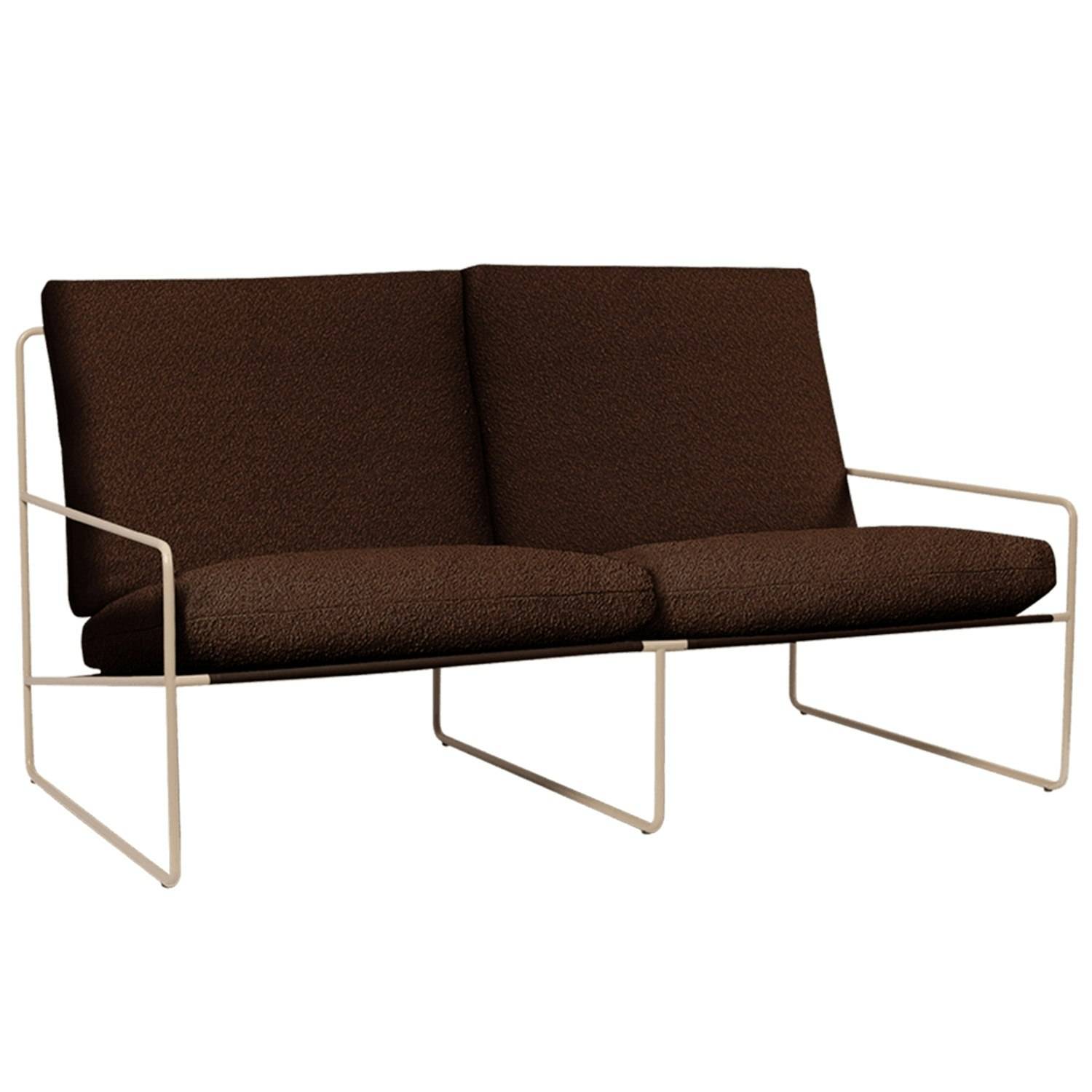 Ferm Living Desert 2-sitssoffa Kastanj / Kashmir - Bänkar Stål Kastanj - 1104272764