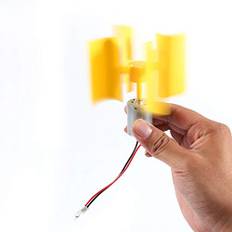 Yosoo Health Gear Mini Wind Generator, Vertical Wind Turbine Generator, Small Motor Wind Electricity Generator Blades Breeze Electricity Generator