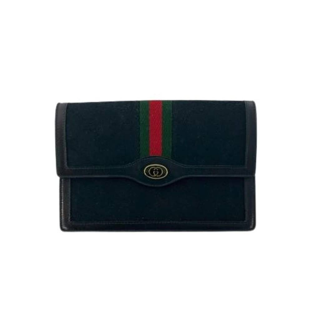 Gucci Vintage Pre-owned Canvas Pouch - Vintage - Dame - Sort - ONE SIZE - Læder